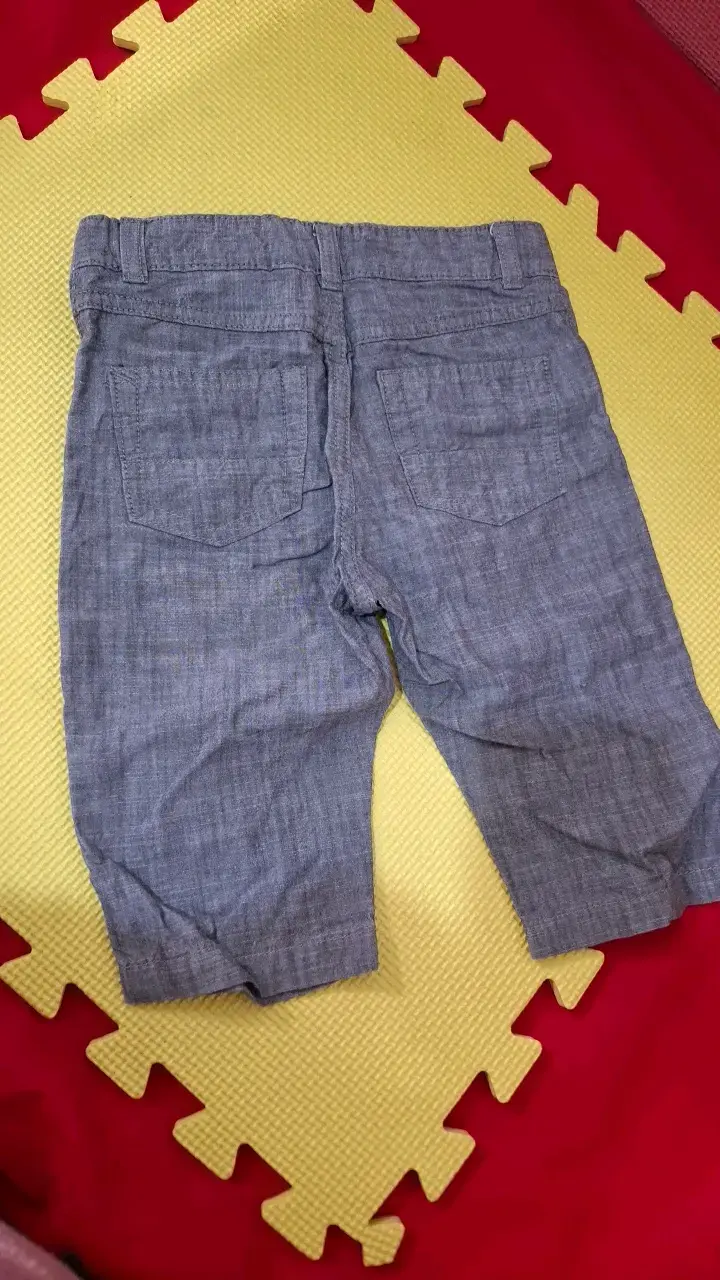 Bermudas de mezclilla azul para hombre - 2