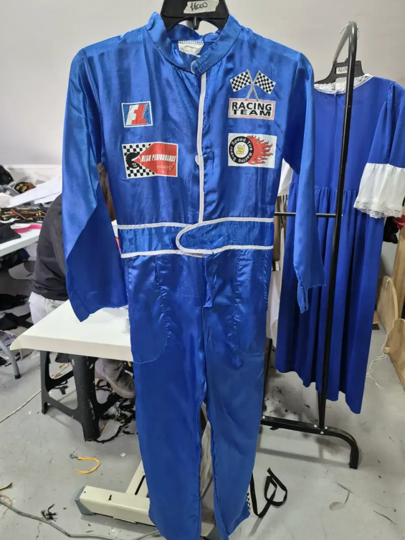 Disfraz de piloto de carreras azul talla 10 - 1