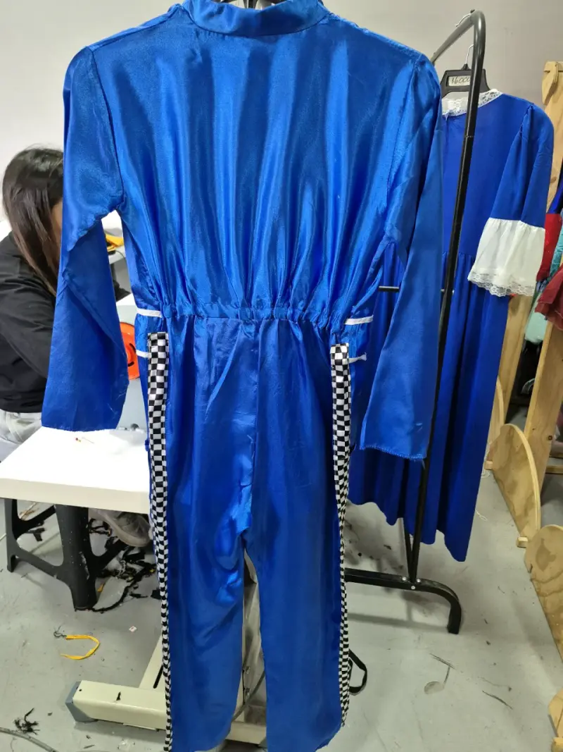 Disfraz de piloto de carreras azul talla 10 - 2