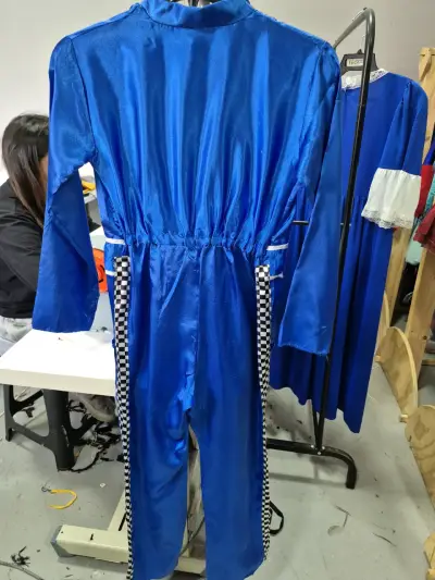 Disfraz de piloto de carreras azul talla 10 - miniatura 2