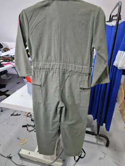 Disfraz de piloto militar verde unisex talla 8 - miniatura 2