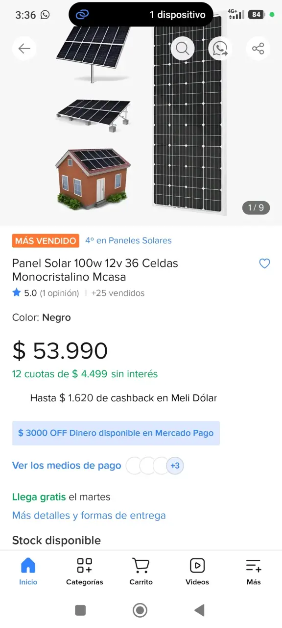 Bomba sumergible solar 70mts 24v - 2
