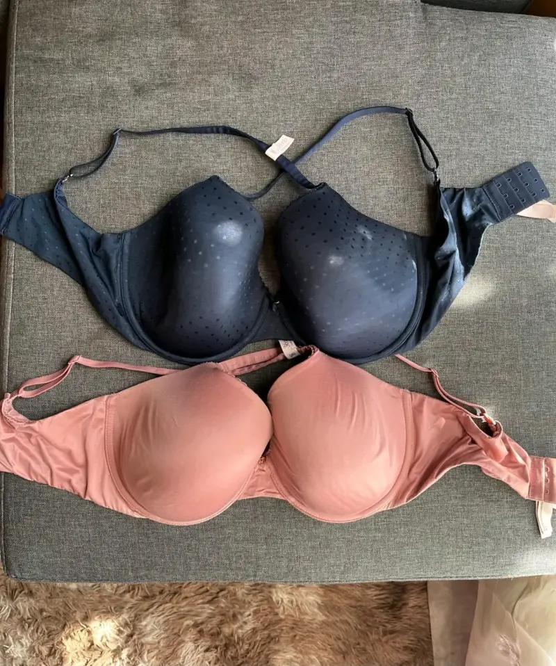 Conjunto de sostenes azul y rosado - 1