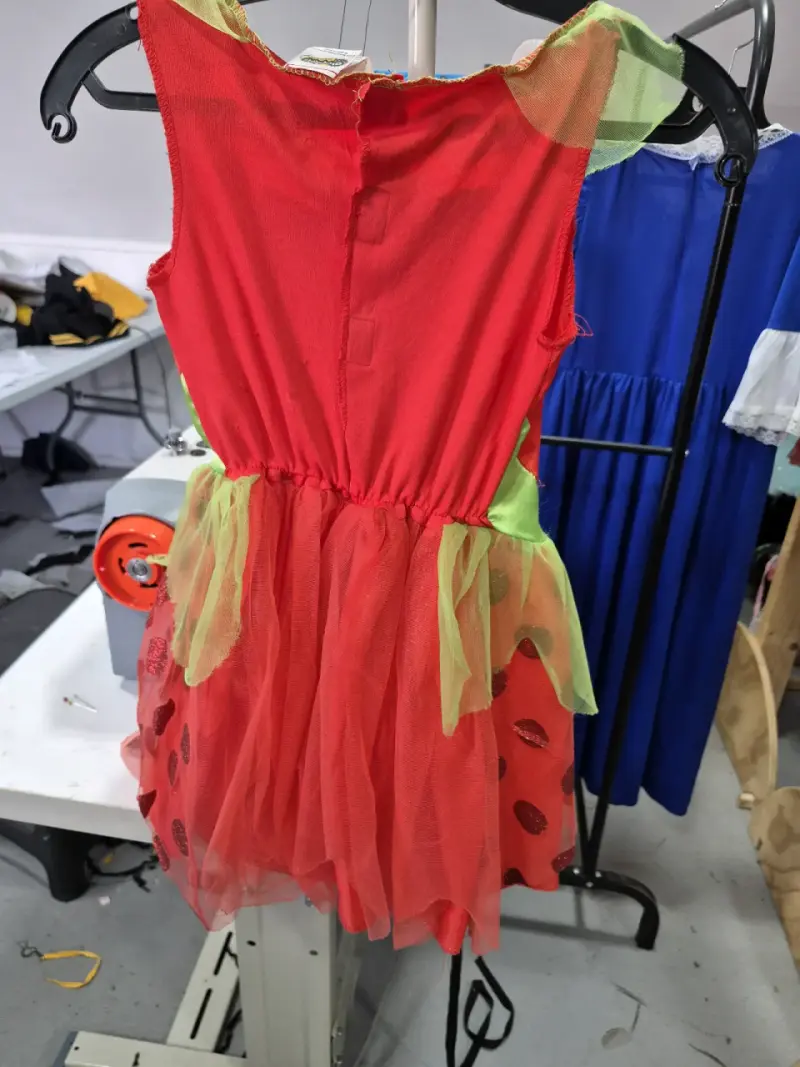 Disfraz infantil de fresa con flores talla 4/6 - 2