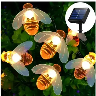 Luces LED solares 5M abejas para exteriores
