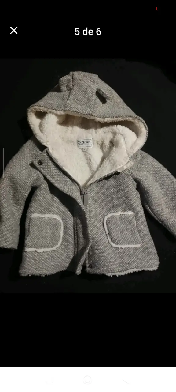 Chaqueta infantil rosada con capucha - 3