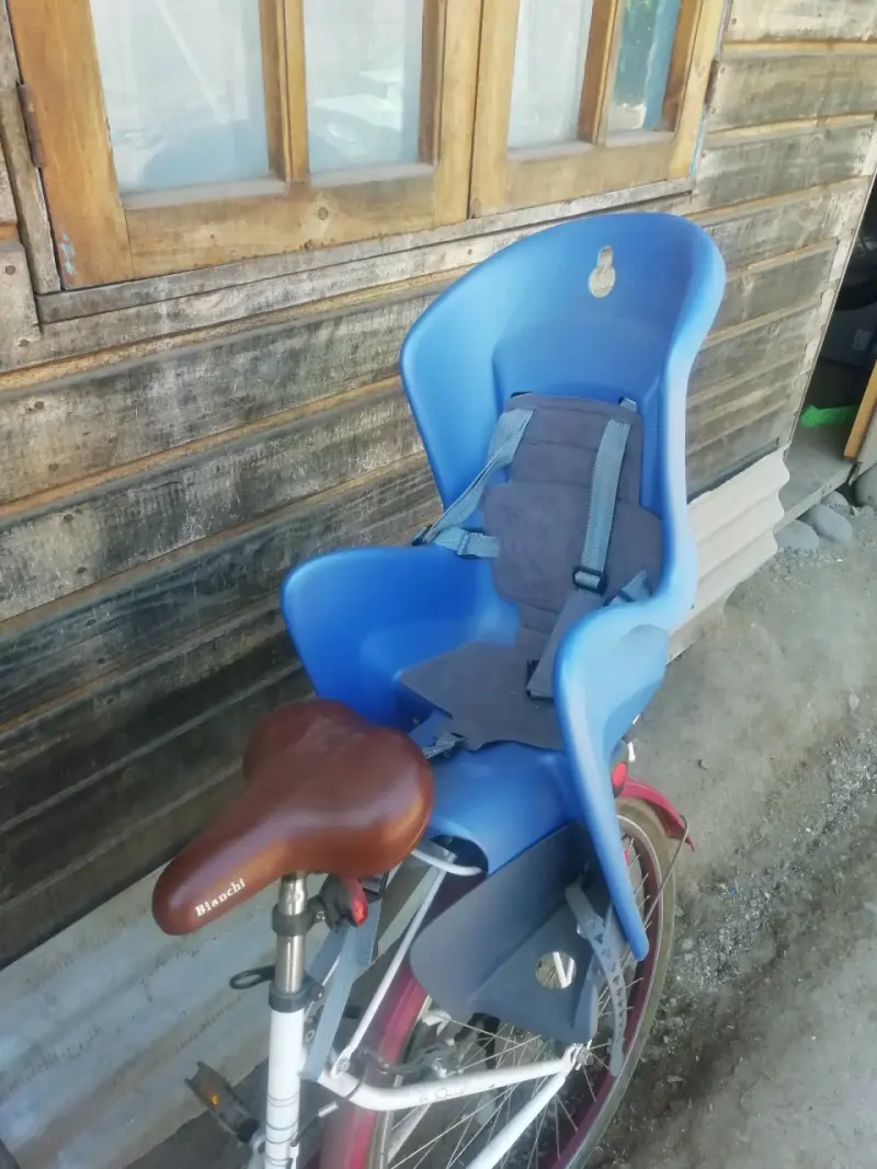 Silla de bicicleta para niño azul - 3