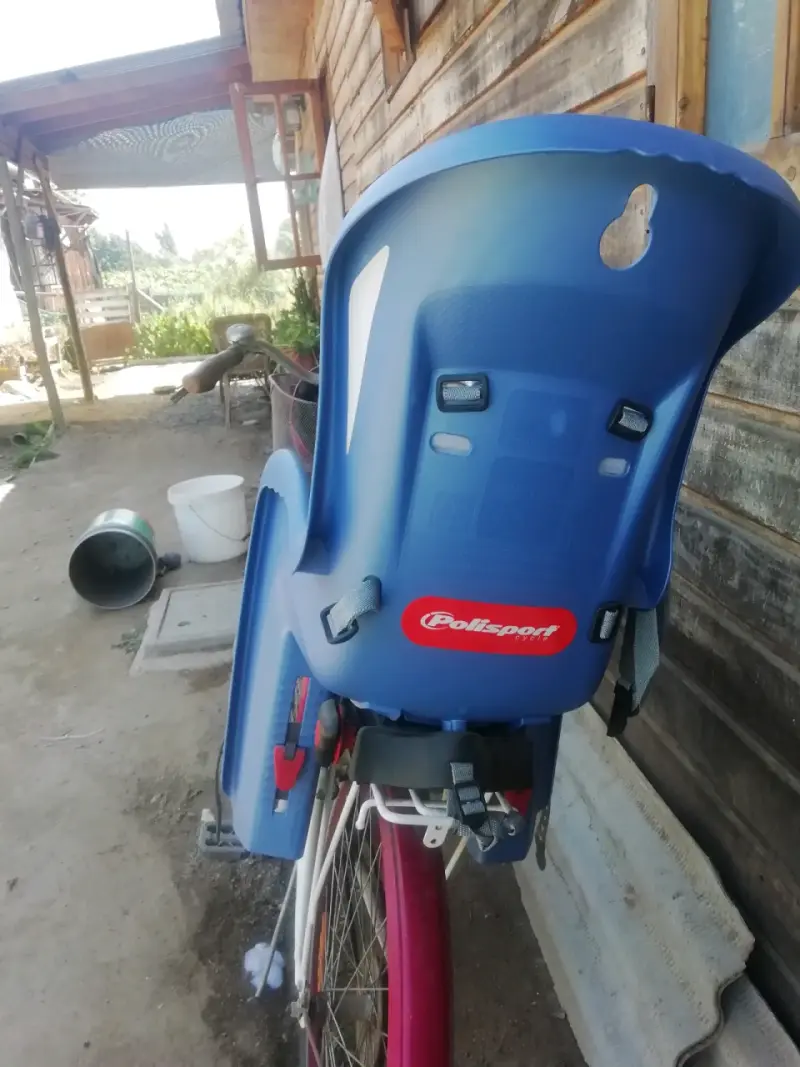Silla de bicicleta para niño azul - 4