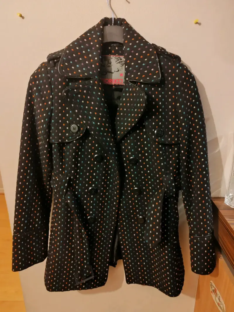 Abrigo vintage Fiorucci con diseño de lunares - 1