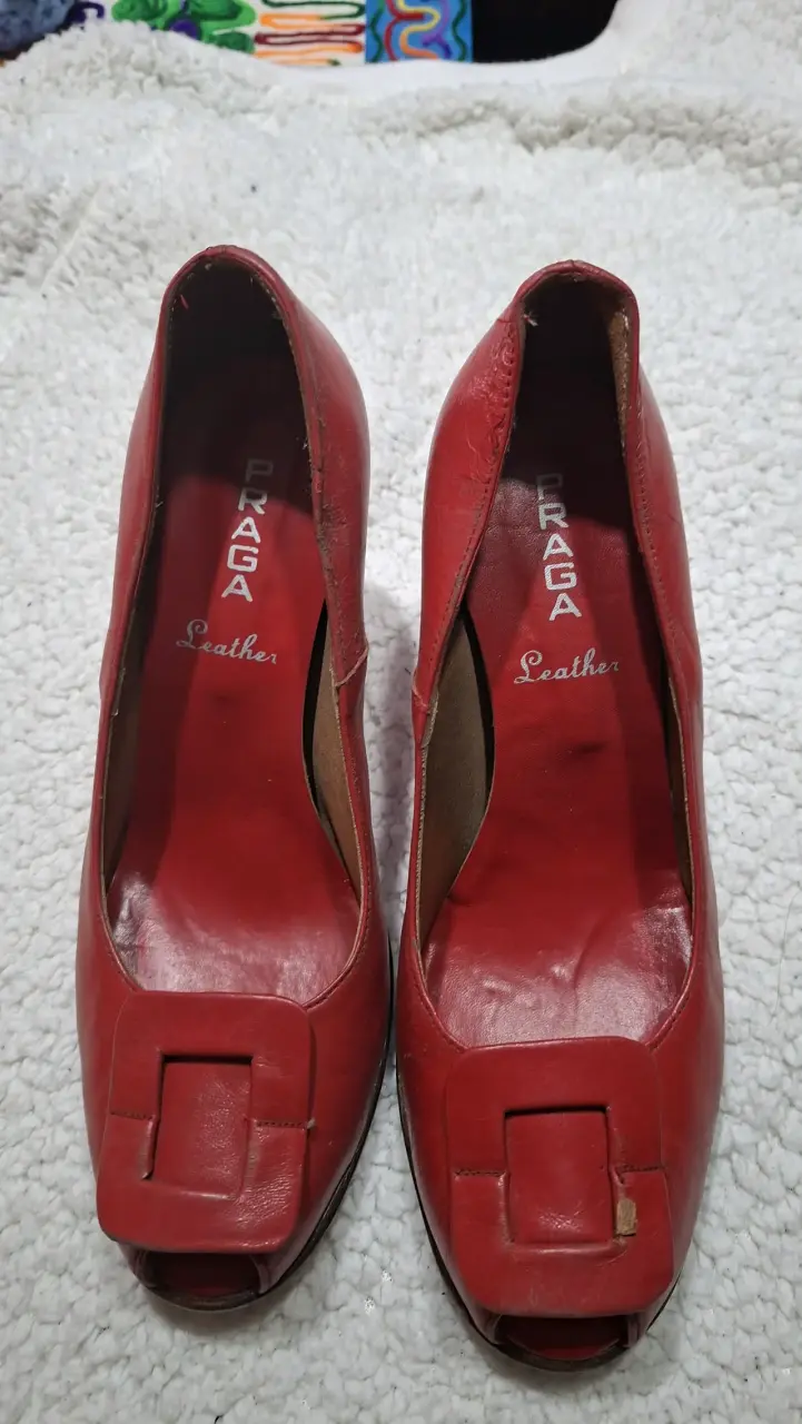 Zapatos de tacón rojo Praga de cuero - 2