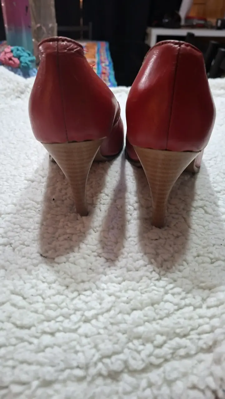 Zapatos de tacón rojo Praga de cuero - 3