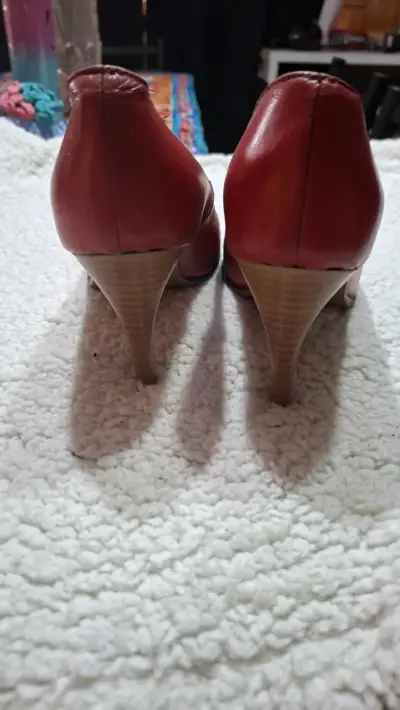 Zapatos de tacón rojo Praga de cuero - miniatura 3