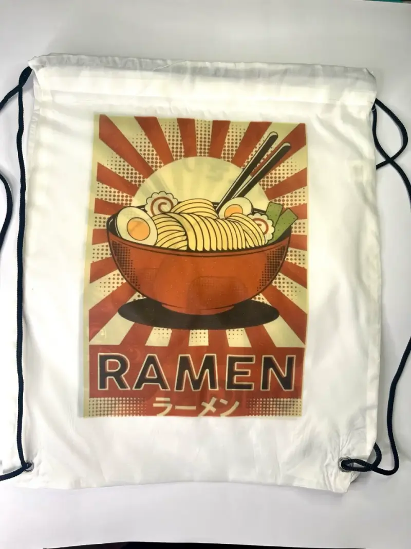 Mochila saco con diseño de onigiri y gato - 2