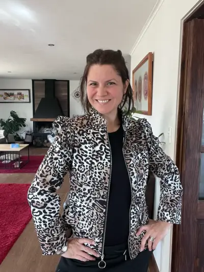 Chaqueta animal print con cierre frontal - miniatura 1
