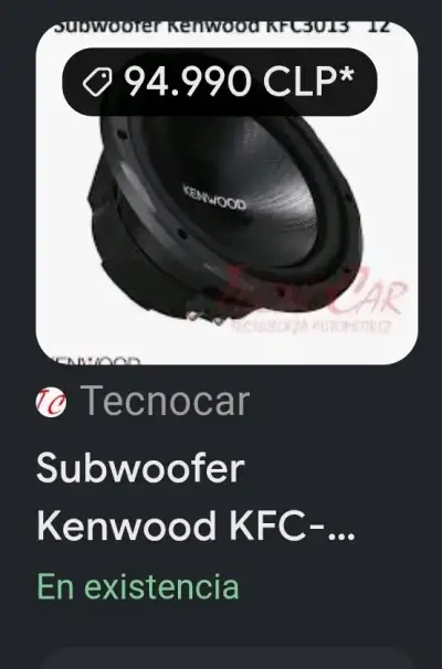 Subwoofer Kenwood KFC-W1012800W 12" - miniatura 2