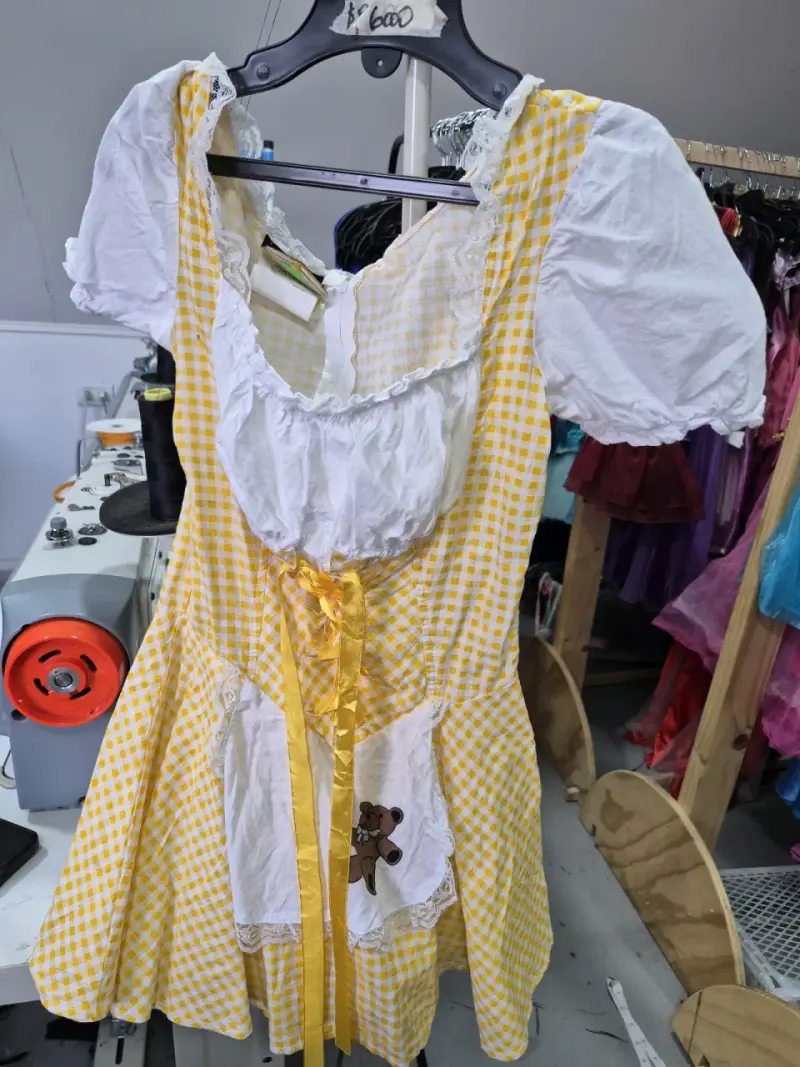 Disfraz de campesina amarillo con encaje talla 14/ - 1