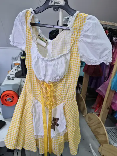 Disfraz de campesina amarillo con encaje talla 14/ - miniatura 1