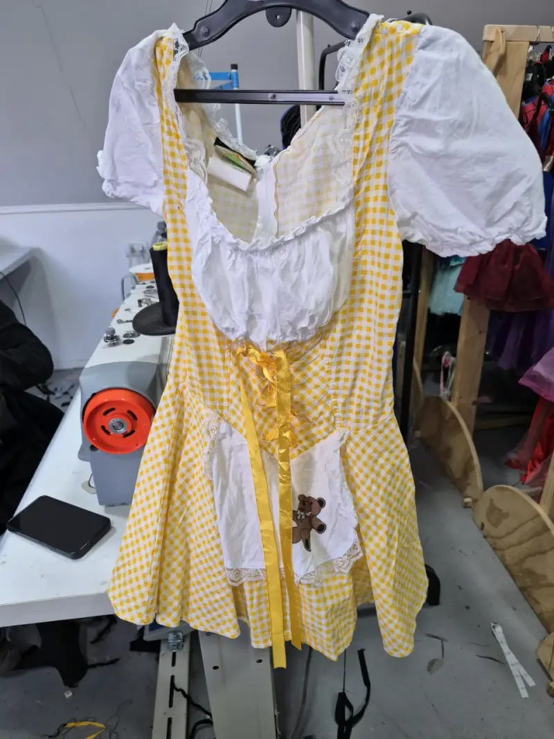 Disfraz de campesina amarillo con encaje talla 14/ - 2