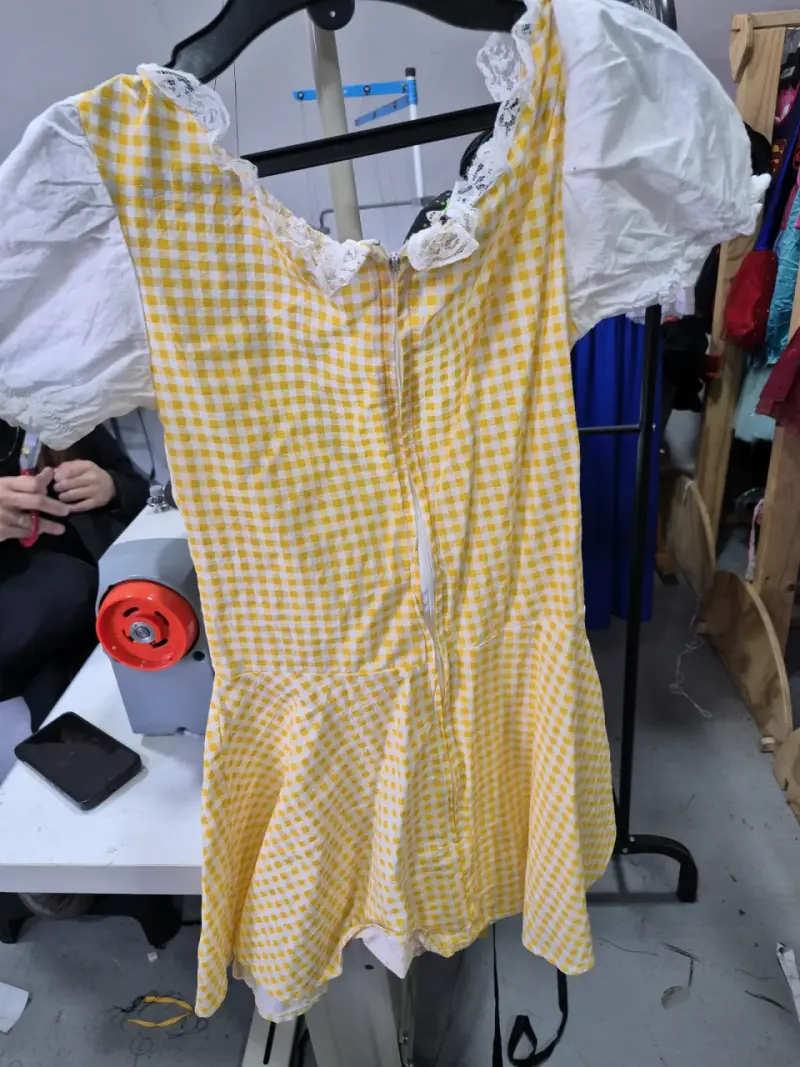 Disfraz de campesina amarillo con encaje talla 14/ - 3