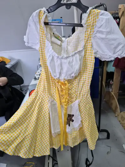 Disfraz de campesina amarillo con encaje talla 14/ - miniatura 4