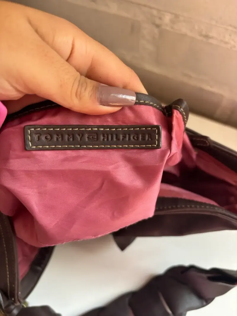 Bolso marrón con asa trenzada - 5