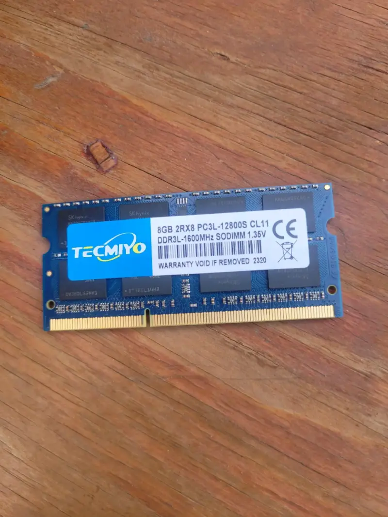 Memoria RAM 8GB Tecmiyo DDR3L 1600MHz - 1