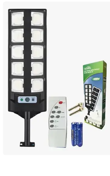 Poste 1000w LED solar exterior con control remoto - 1