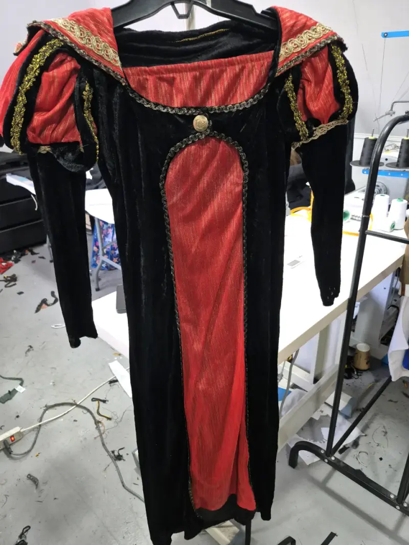 Disfraz medieval de dama en terciopelo talla 12 - 1