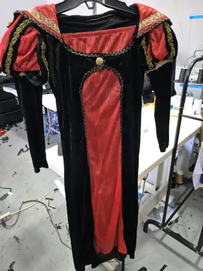 Disfraz medieval de dama en terciopelo talla 12 - miniatura 1
