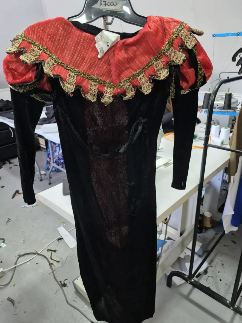 Disfraz medieval de dama en terciopelo talla 12 - 2