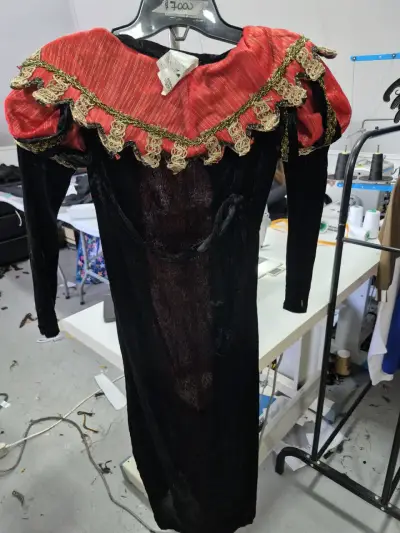 Disfraz medieval de dama en terciopelo talla 12 - miniatura 2