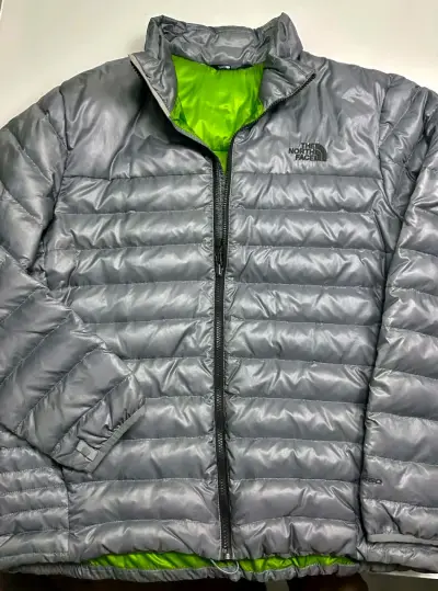 Chaqueta The North Face gris acolchada - miniatura 1