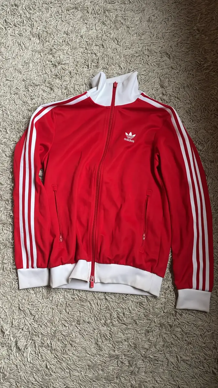 Chaqueta deportiva roja Adidas original - 1