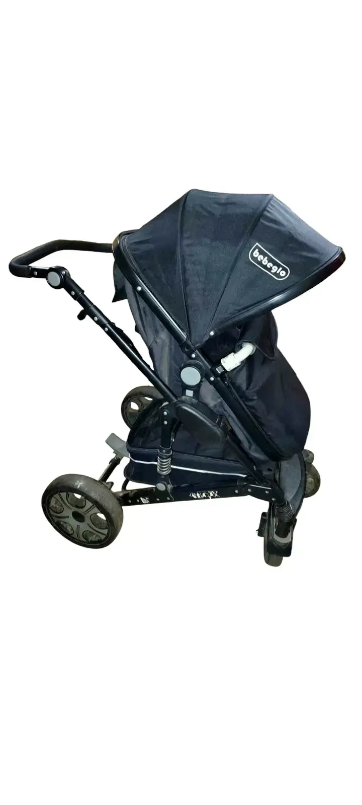 Coche de bebé Bebeglo negro plegable