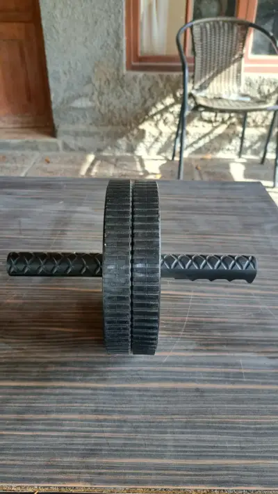 Rueda de ejercicio abdominal doble - miniatura 1