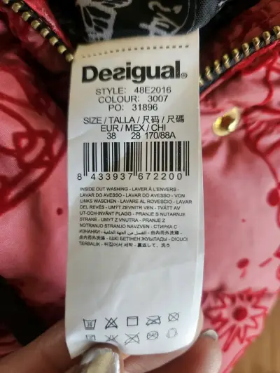 Chaqueta Desigual roja con diseño floral - miniatura 1