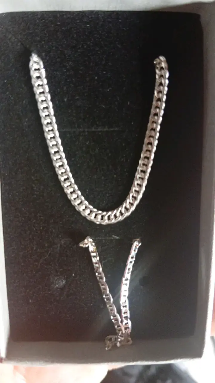 Set de collar y pulsera de plata - 1