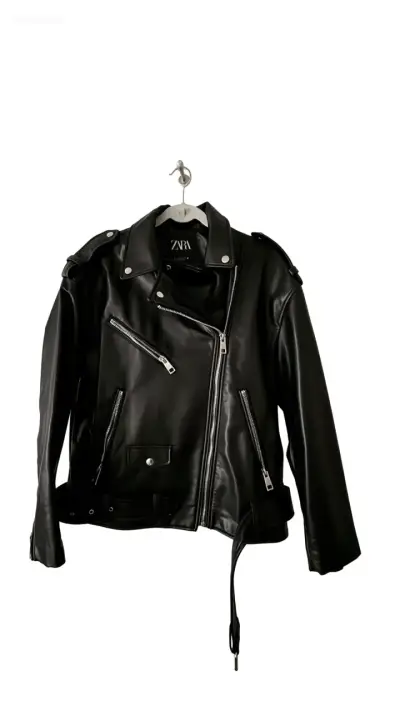 Chaqueta negra Zara oversize - miniatura 1