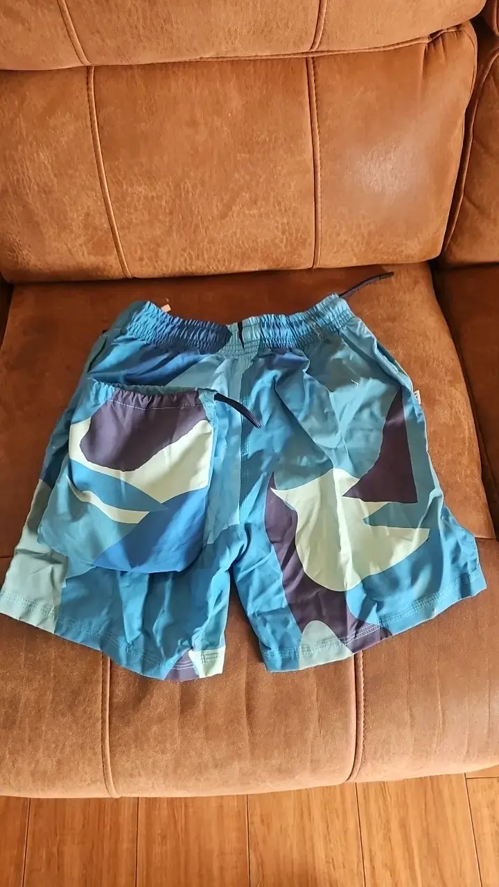 Short de baño azul estampado Leo - 2