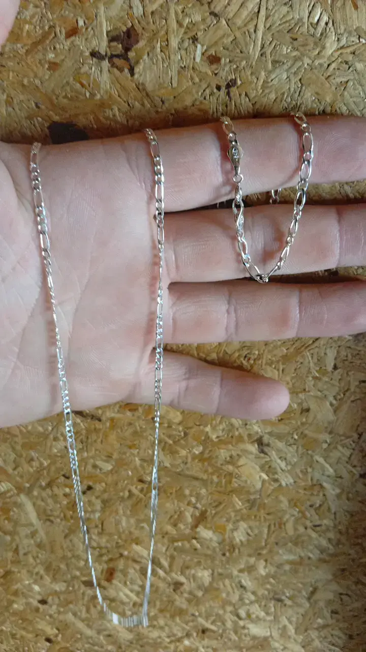 Cadena  plata tipo Cartier + pulcera - 2
