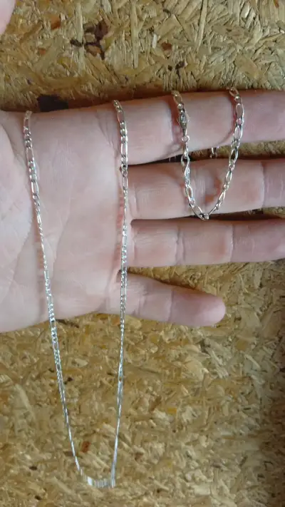 Cadena  plata tipo Cartier + pulcera - miniatura 2