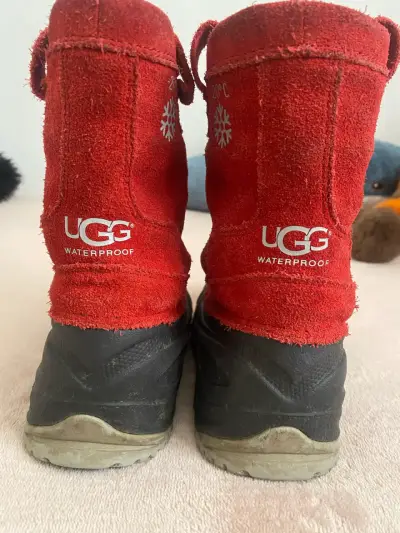 Botas UGG unisex infantil pie 17 cm rojas - miniatura 1