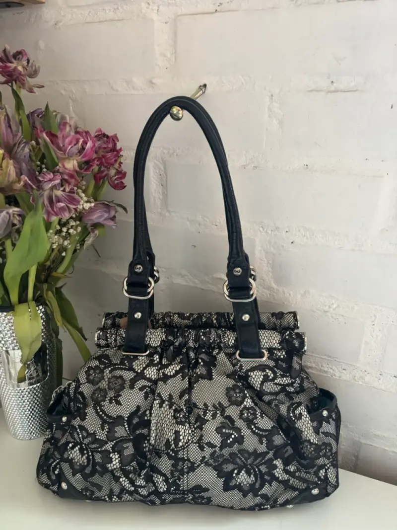Cartera Kathy de encaje negro elegante - 2