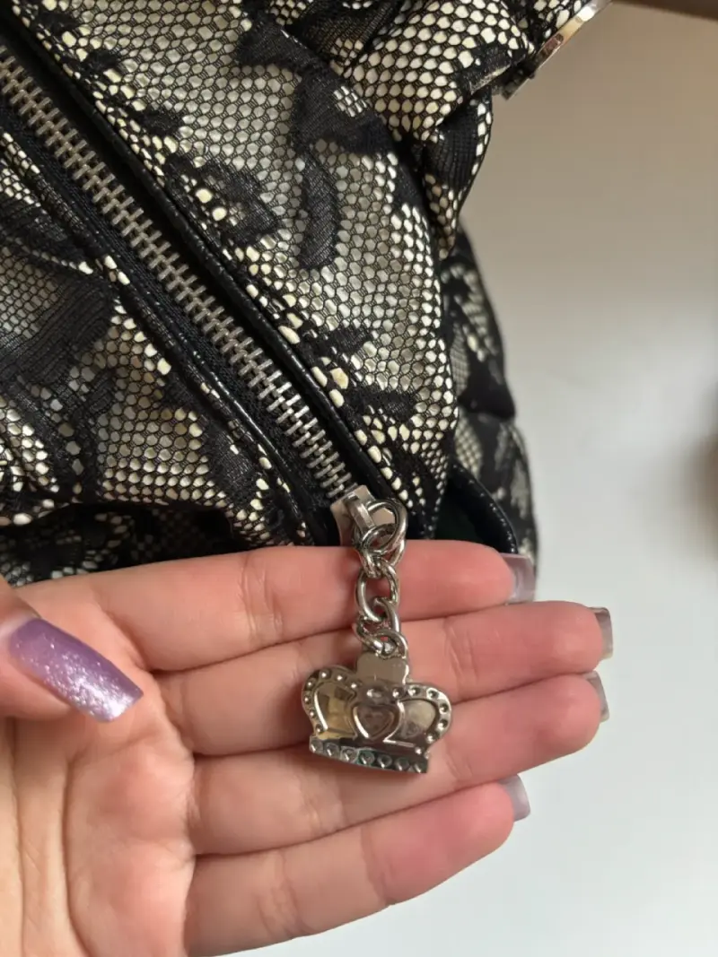 Cartera Kathy de encaje negro elegante - 3