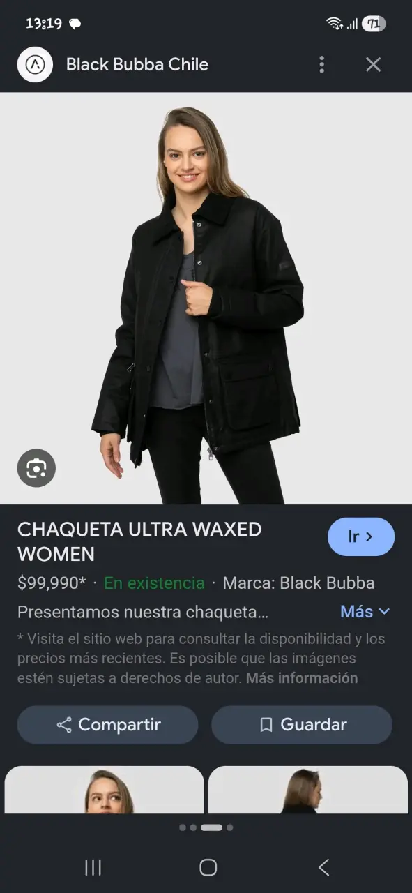 Chaqueta negra de cuero para mujer - 3