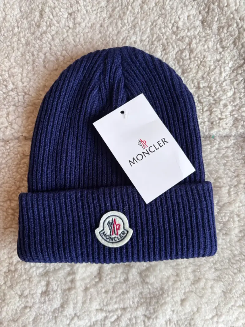Gorro de lana Moncler azul marino - 1