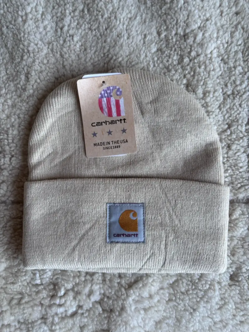 Gorro Carhartt beige de lana - 1
