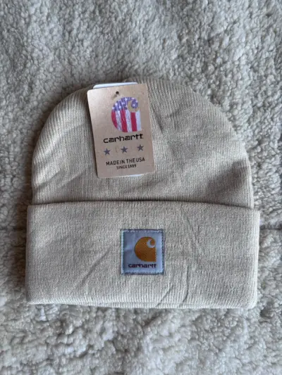 Gorro Carhartt beige de lana - miniatura 1