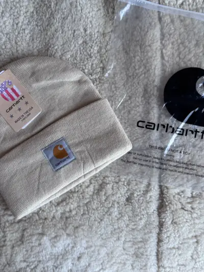 Gorro Carhartt beige de lana - miniatura 2