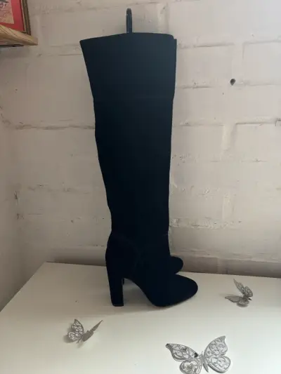 Botas negras Aldo de cuero tacón alto elegantes - miniatura 1